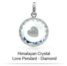 Himalayan Crystal Love Pendant - Diamond